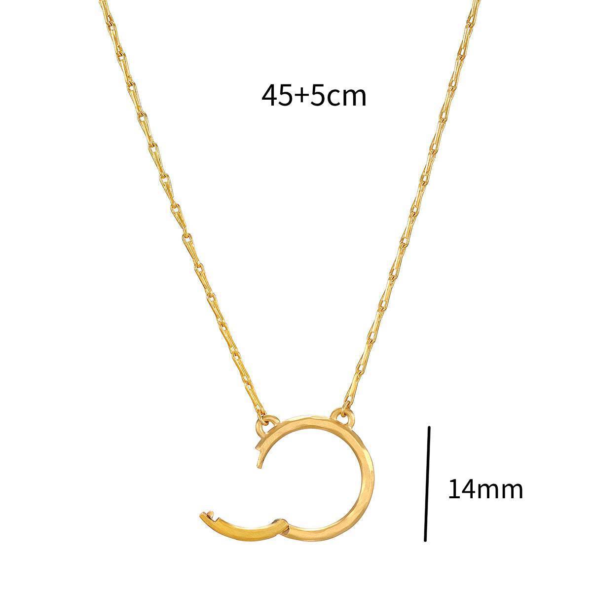 Casual Stainless Steel PVD Animal Pendant Necklace DIY Charm Bar Cable Chain Unisex