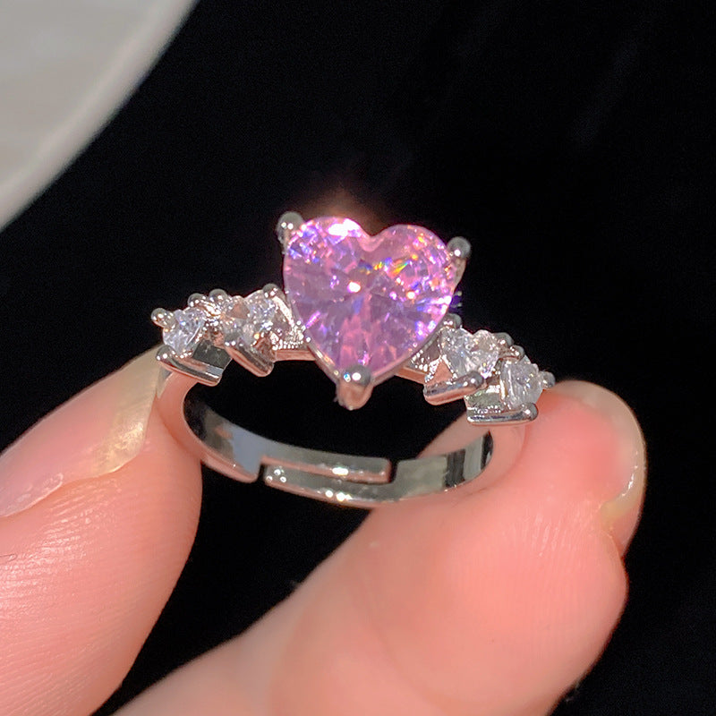 Sweet Cubic Zirconia Inlay Brass Bow Ring for Women