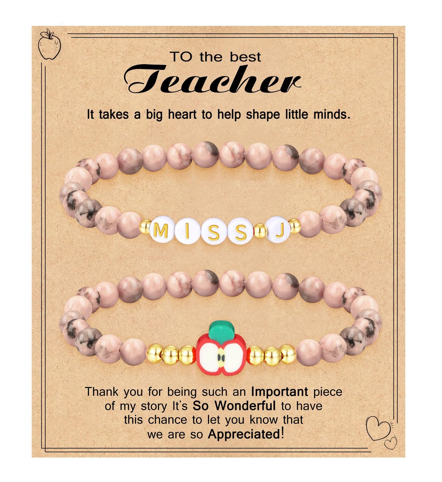 Minimalist Zebra Print Letter Geometric Hand-woven Bracelet Set for Women