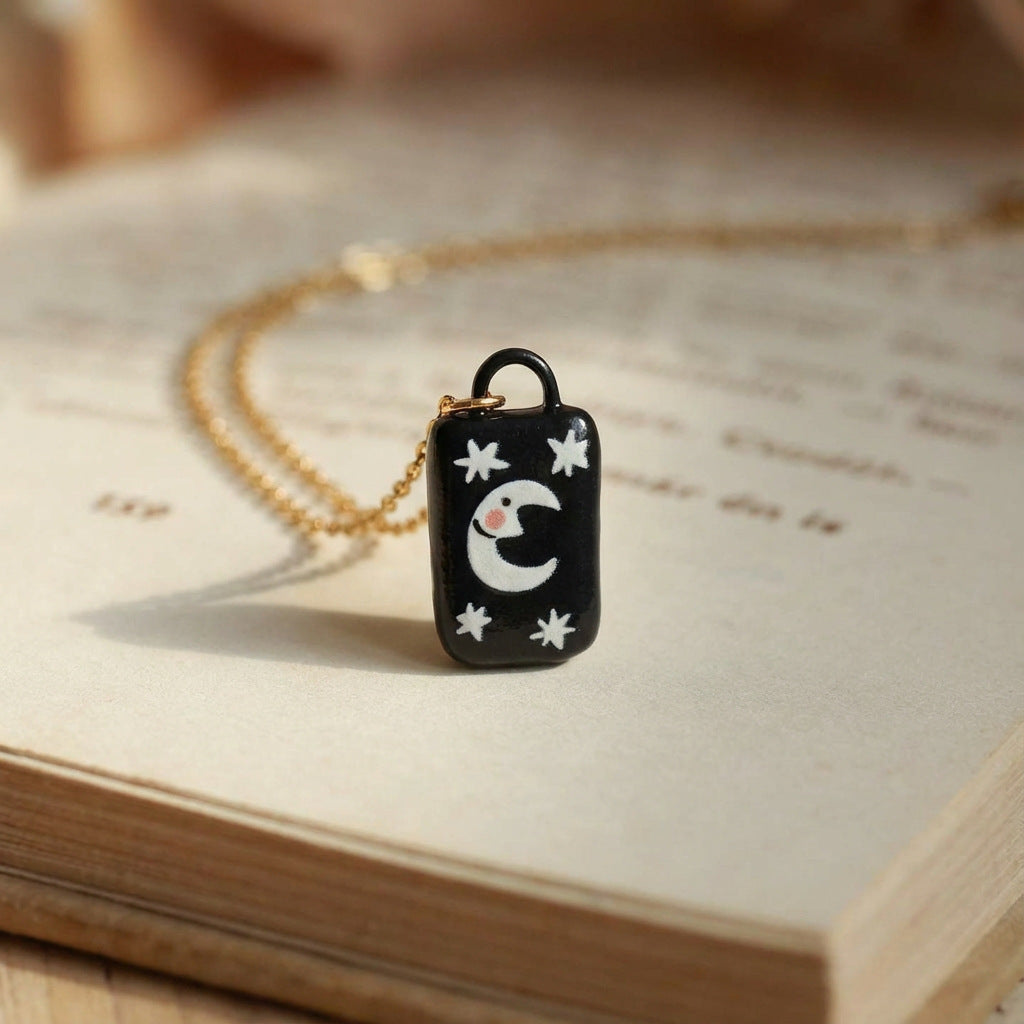 Colgante de barra con dije de animal de acero inoxidable chapado en oro de 18 quilates vintage para mujer