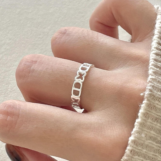 Anillo de plata esterlina 925 en forma de estrella minimalista para mujer con acabado chapado