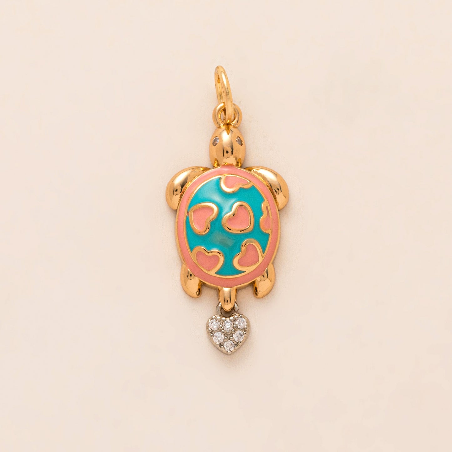 Vintage Plated Brass Snail Animal Charm Bar