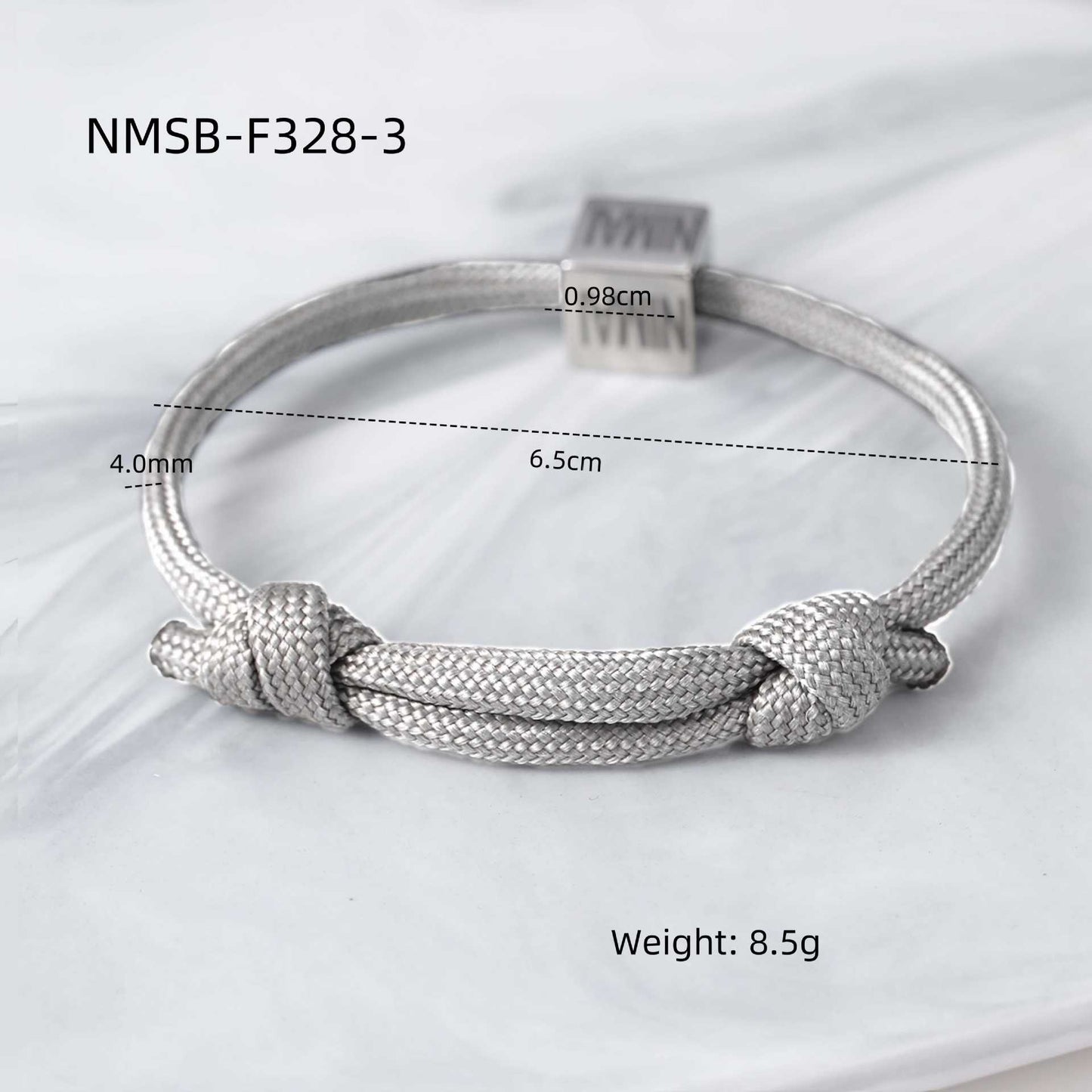 Bracciale Intrecciato Regolabile in Stile Ufficio alla Moda in Acciaio al Titanio con Finitura Galvanizzata da Donna
