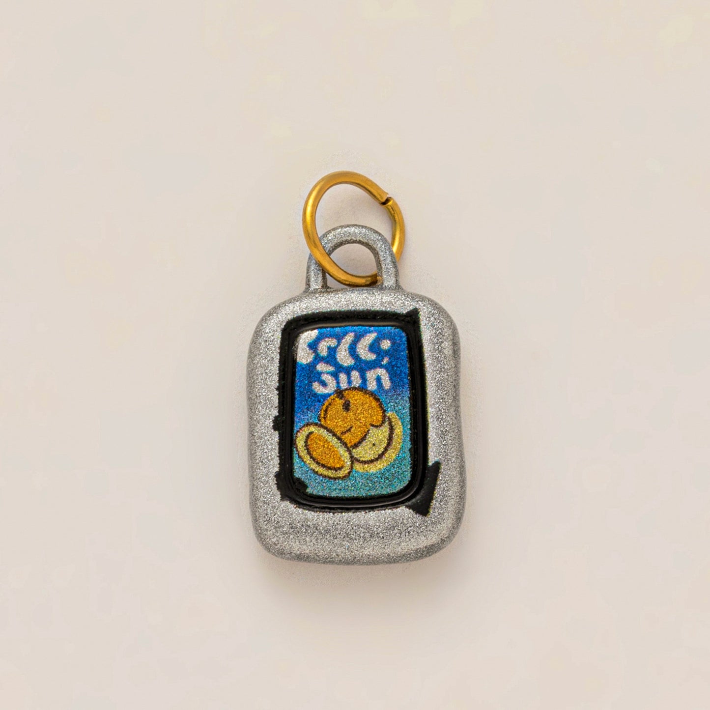 Vintage 18K Gold Plated Stainless Steel PVD Food Print DIY Charm Bar
