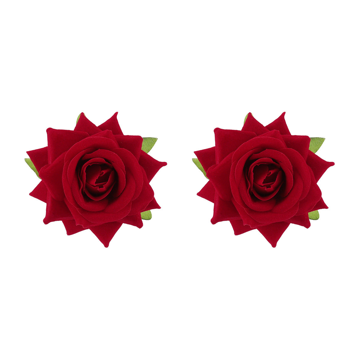 Pendientes 3D de Terciopelo con Rosas, Estilo Romántico para Vacaciones en la Playa, para Mujer, Joyería Dulce Vintage de Verano