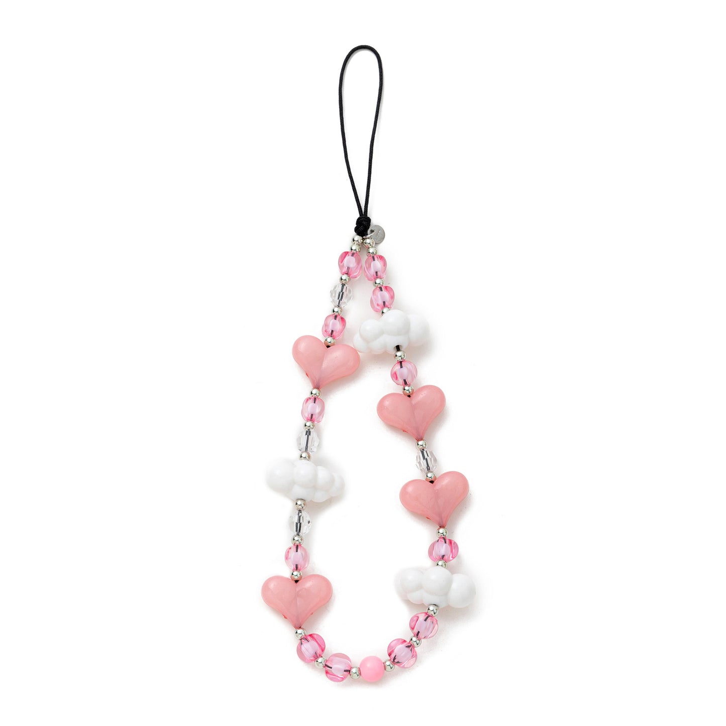 Heart Cloud Acrylic Plated Pendant Charm Chain