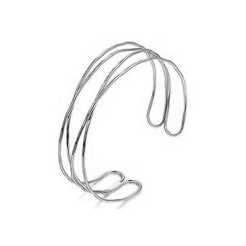 Punk Minimalist Moon Geometric Plated Alloy Arm Cuff for Women