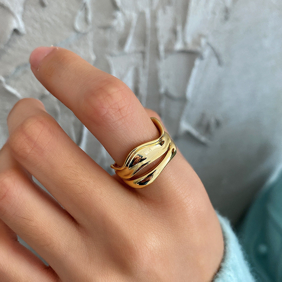 925 Sterling Silver Unisex Ring with Number Design and Texture Pattern - Women's Fashion Jewelry