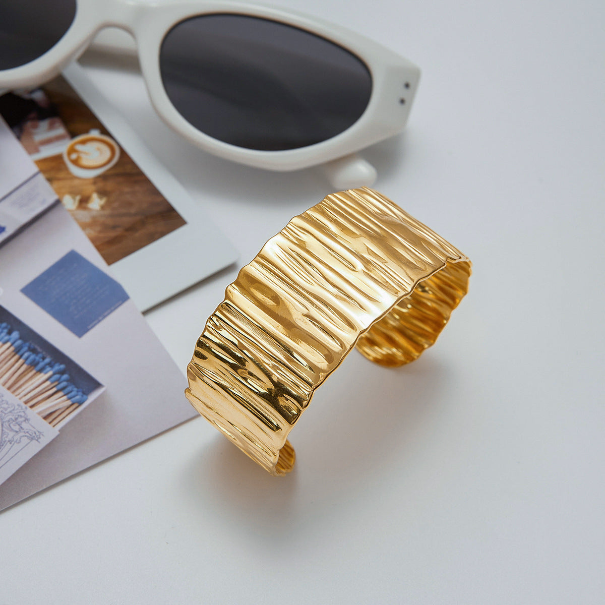 Geometric Plated Stainless Steel Bracelet for Women