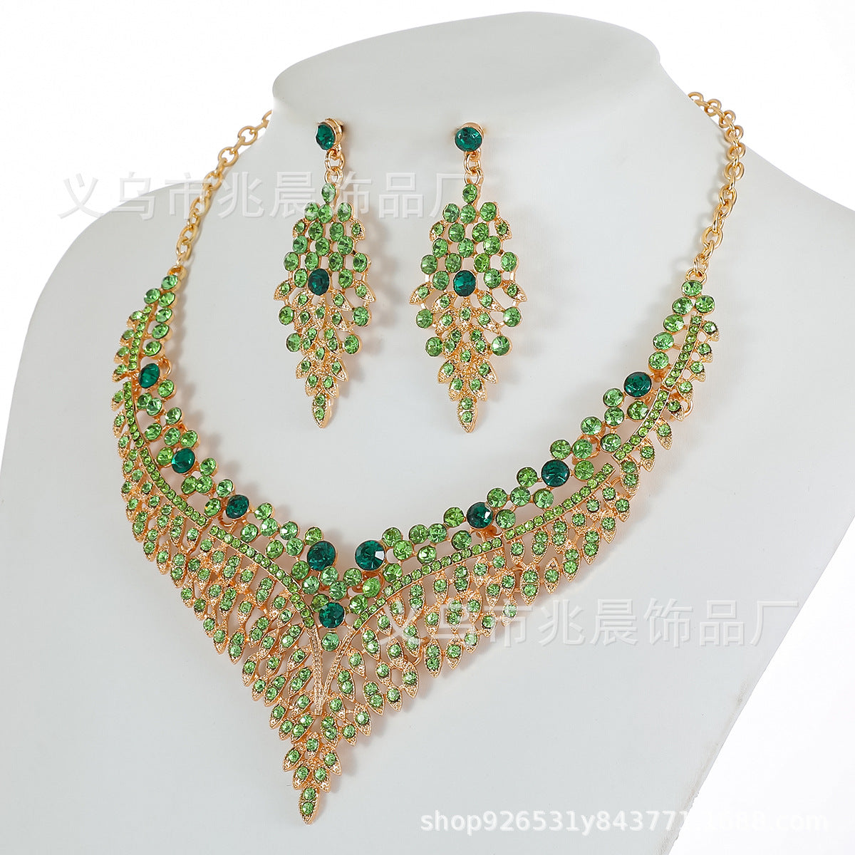Vintage Floral Alloy Choker Necklace Set with Fan and Abacus Motifs Electroplated Short Pendant and Earrings for Women