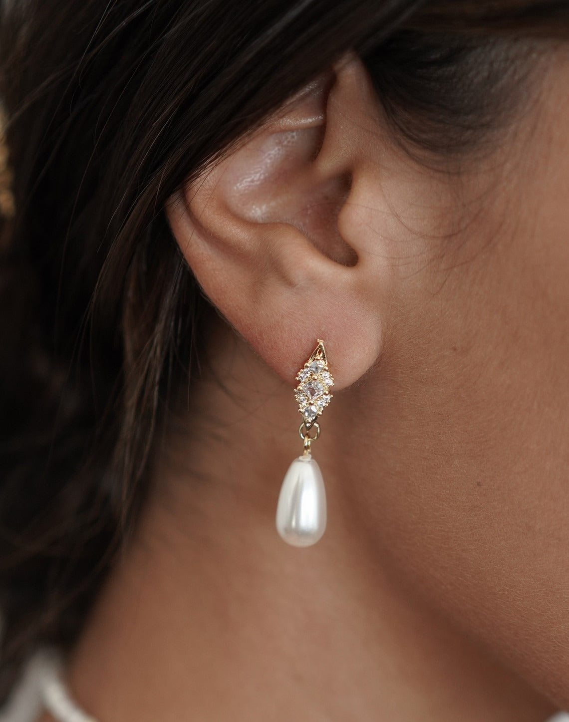 Luxury Elegant Geometric Alloy Rhinestone Inlay Earrings for Women