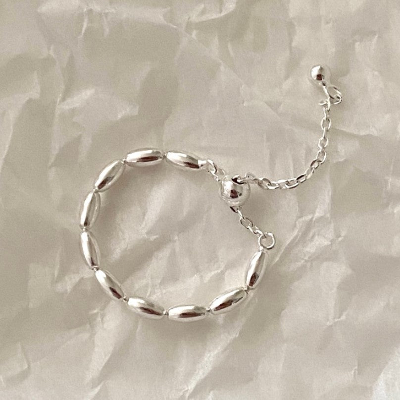 Anello Floreale Minimalista Dolce in Argento Sterling 950 con Piante
