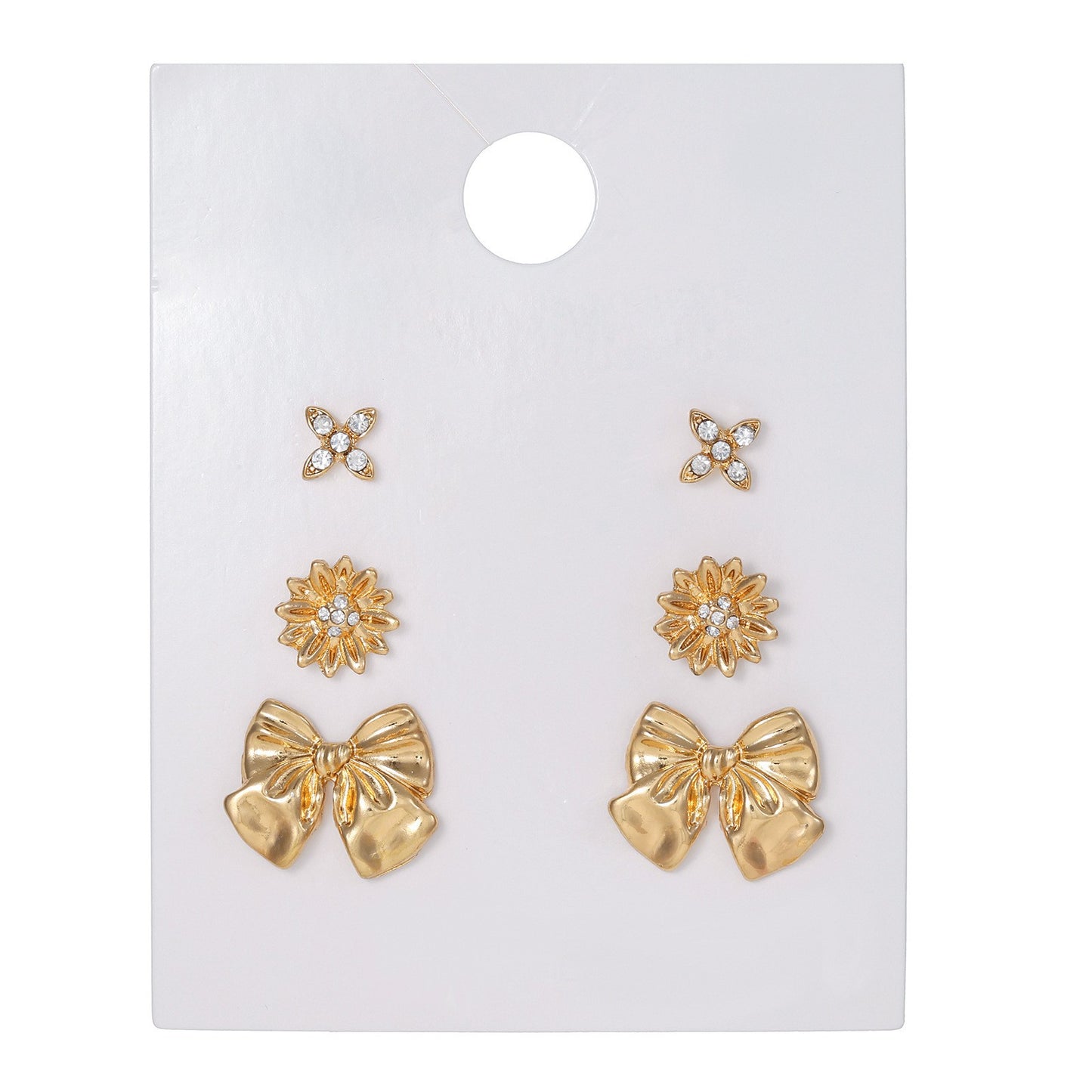Vintage Exotic Geometric Animal Heart Alloy Plated Stud Earrings for Women