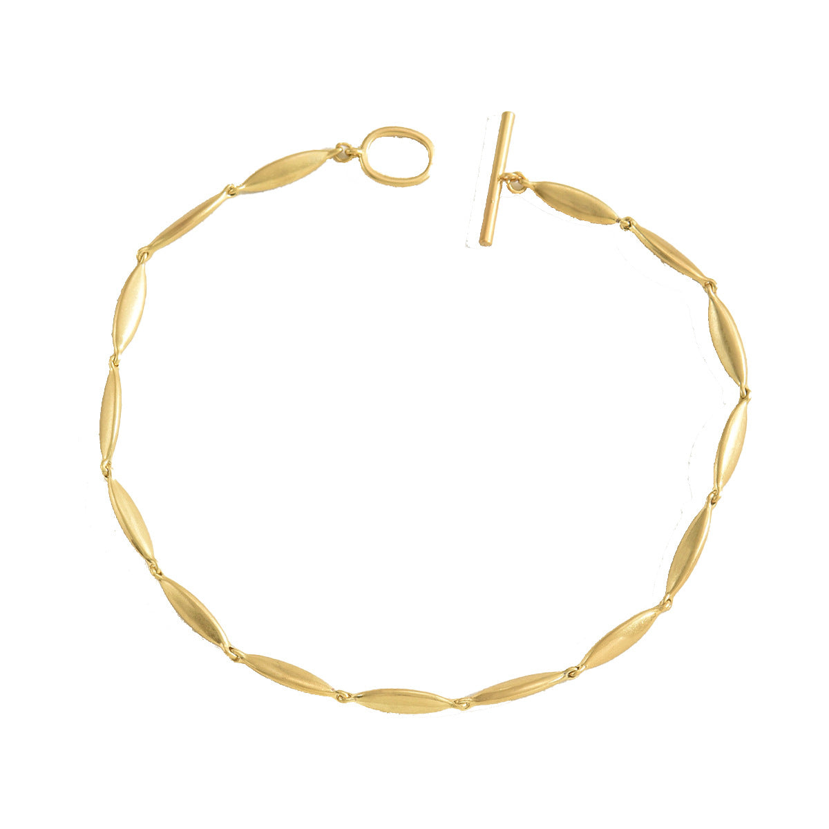 Collana da donna con ciondolo a croce geometrico minimalista in rame placcato con design dalle linee pulite