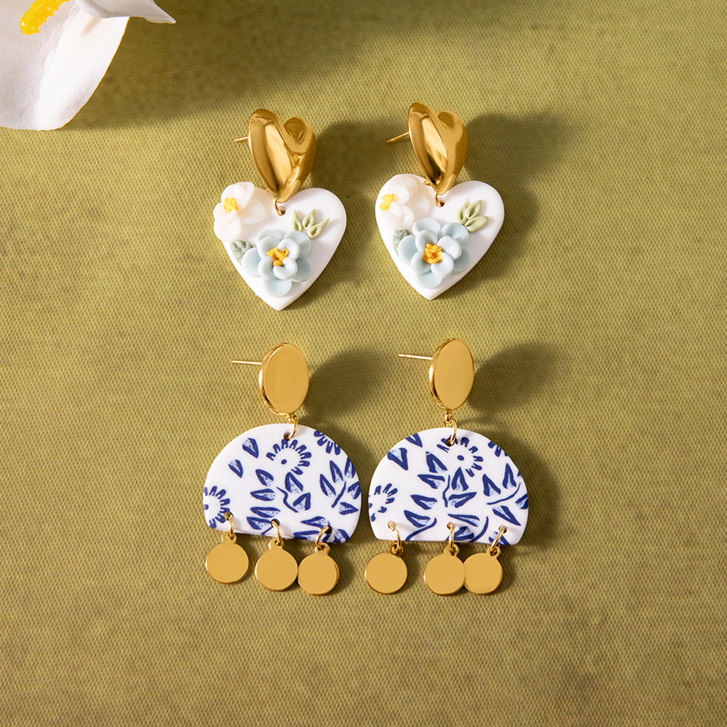 Pendientes de tuerca minimalistas geométricos de titanio y acero con acabado chapado para mujer, joyería hipoalergénica de acero inoxidable para la oreja