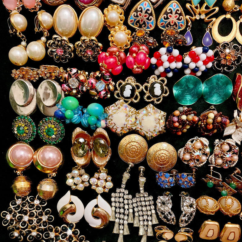 Pendientes geométricos de estilo vintage en aleación con acabado chapado para mujer