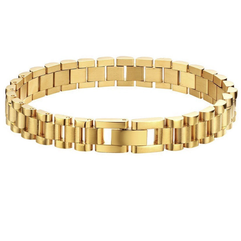 Minimalist Geometric Stainless Steel Plated Adjustable Bracelet for Women