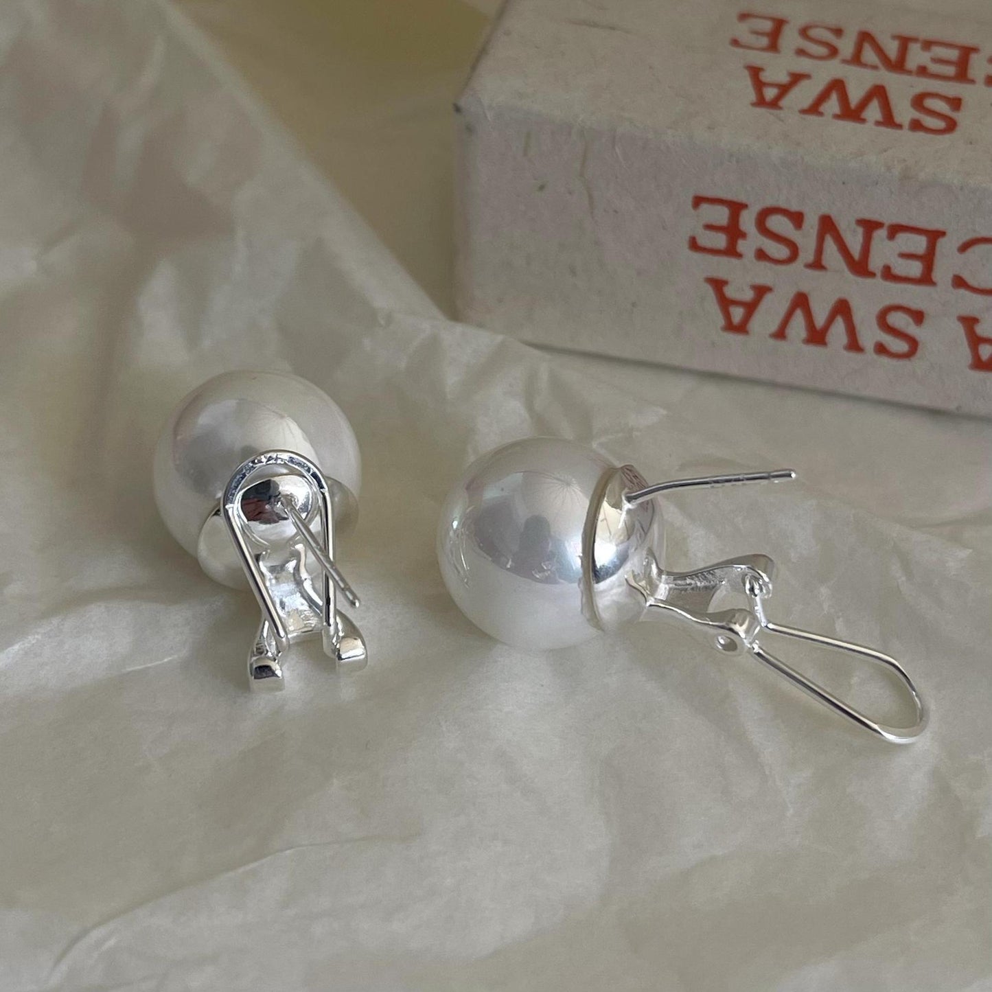 Minimalist Geometric Letter-Shaped 925 Sterling Silver Ear Studs for Women