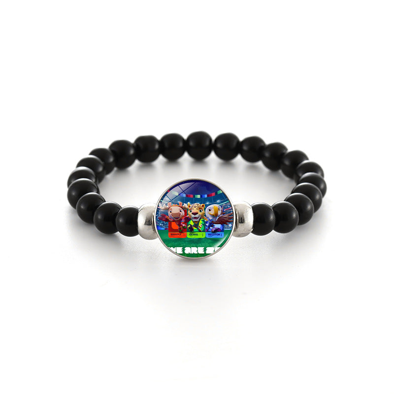 Braccialetto geometrico con perline di cristallo, gioielli alla moda unisex