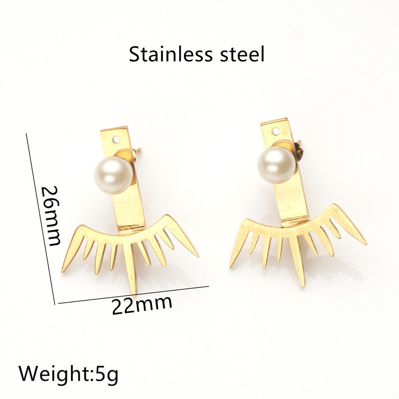 Minimalist Stainless Steel Dangle Earrings for Women with Plated Finish