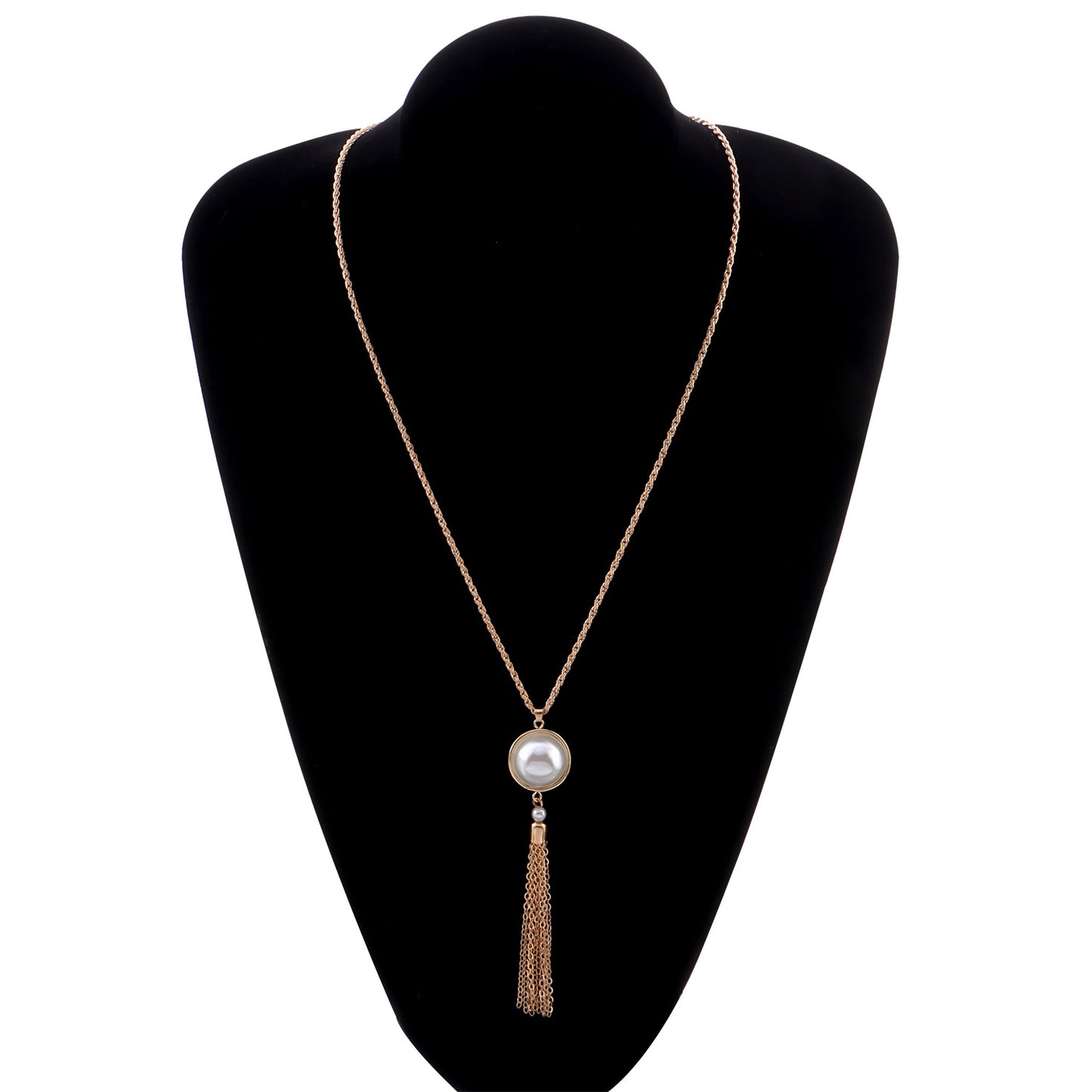 Minimalist Geometric Alloy Pendant Necklace Long Chain for Women, Plated Jewelry, European Style Fashion Accessory