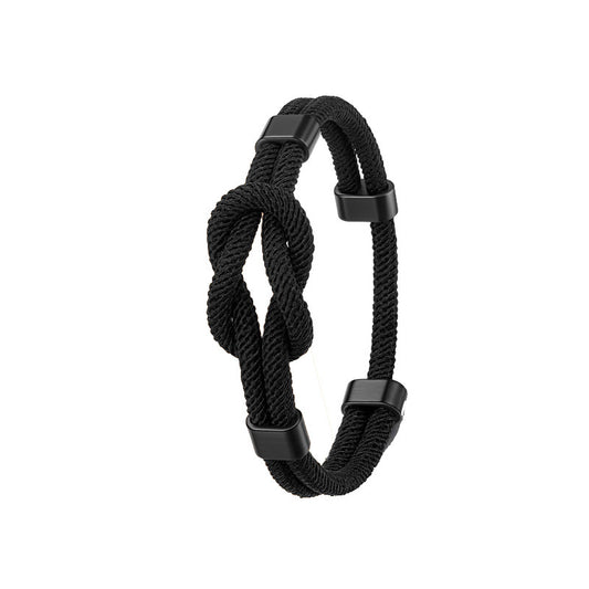 Casual Handmade Geometric Cord Bracelet Unisex Double Layer Woven Knot Gift