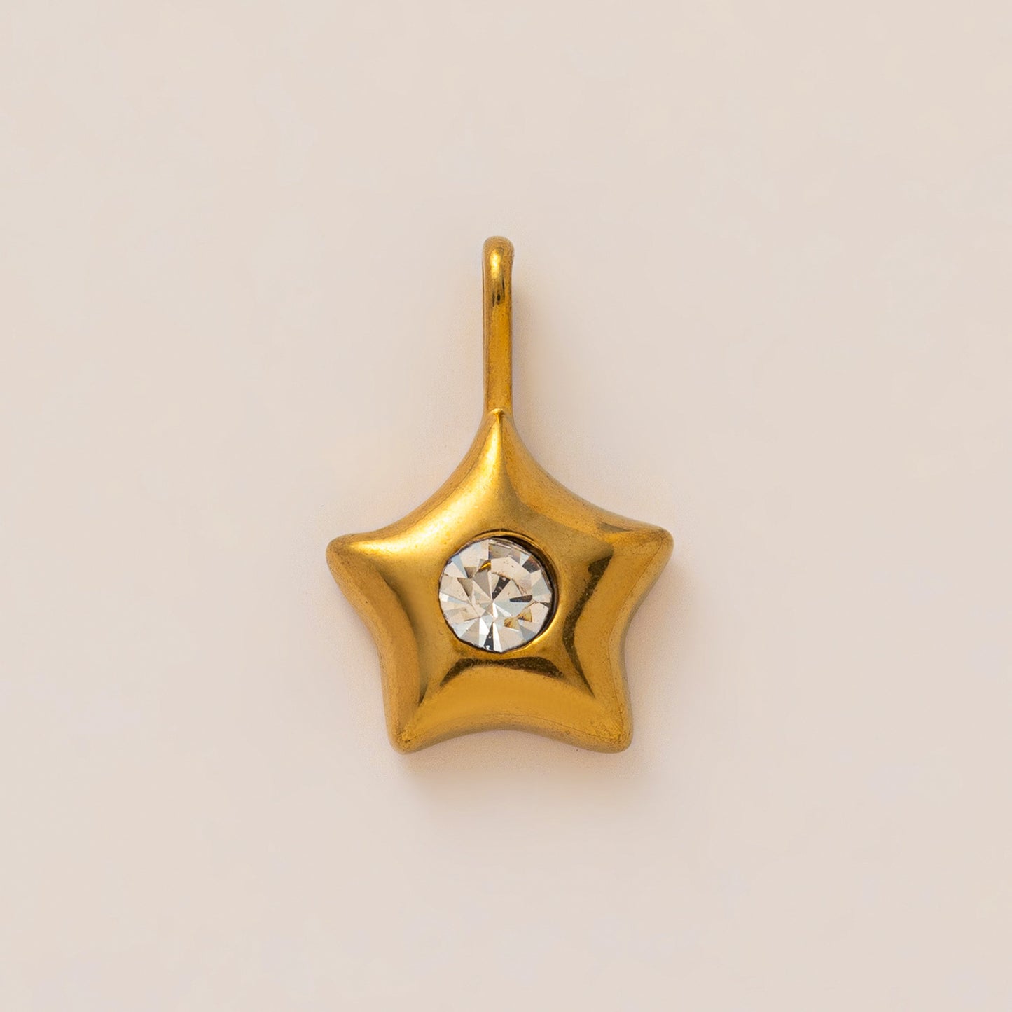 Vintage 18K Gold Plated Stainless Steel Floral Fish Charm Bar