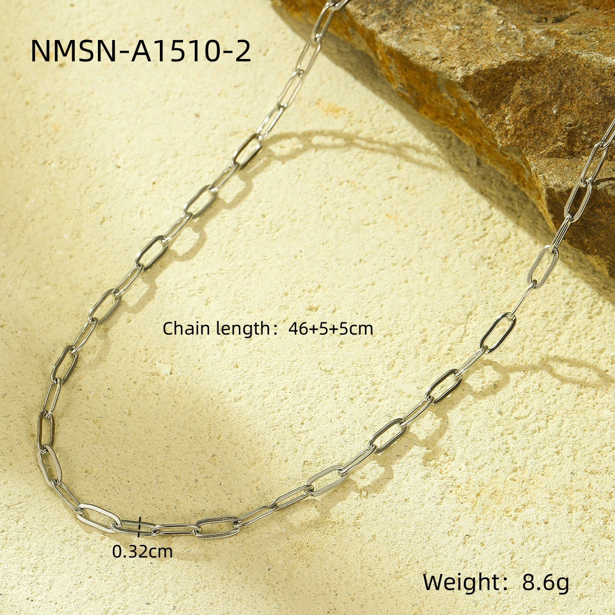 Collar de Hoja de Acero Inoxidable Minimalista para Mujer con Acabado Chapado y Cadena a la Altura de la Clavícula