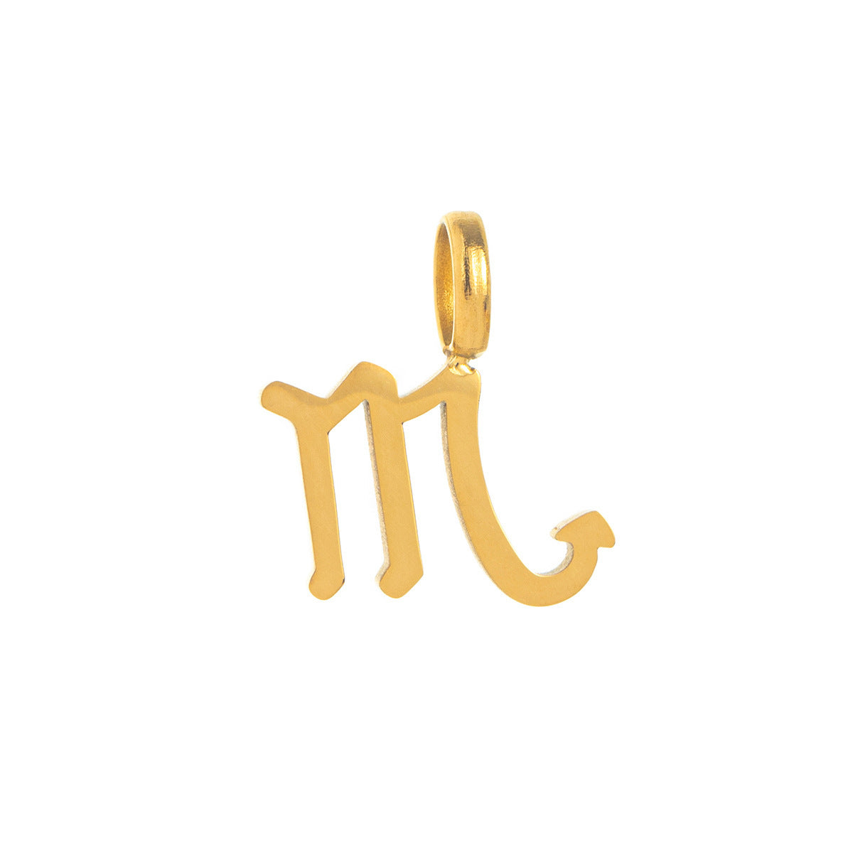 Minimalist Titanium Steel Plated Zodiac Charm Bar Necklace for Women
