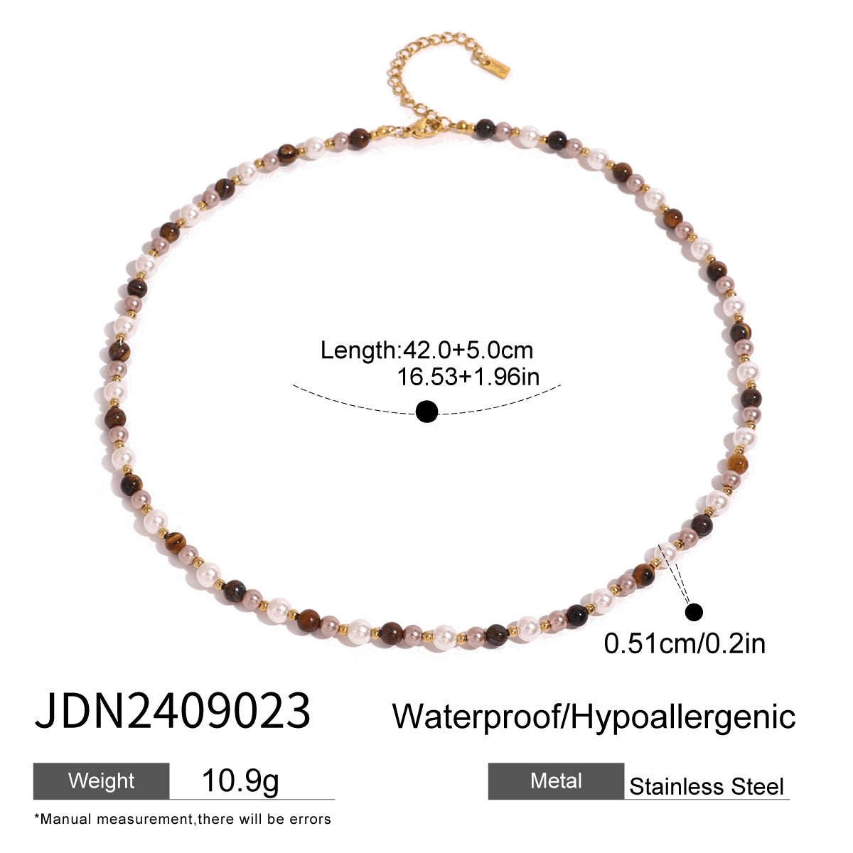 Geometric Tiger Eye Pendant Necklace in Stainless Steel with Plated Finish for Women Minimalist Locket Chain Jewelry