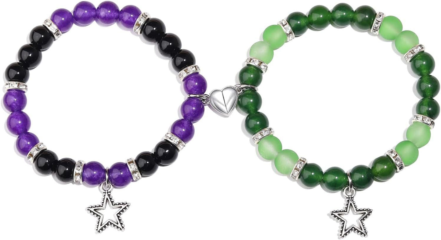 Sweet Heart Animal Shape Alloy Rhinestone Charm Bracelet for Couples