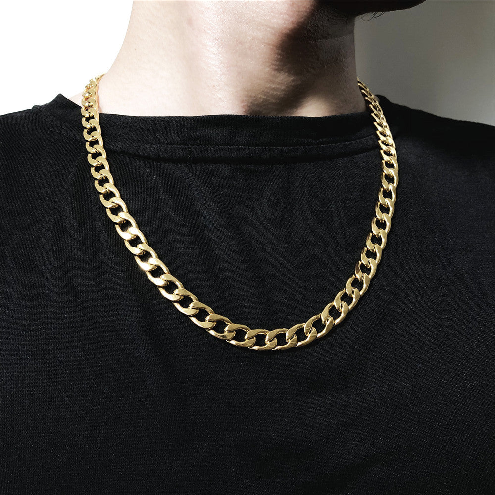 Hip-hop Punk Geometric Titanium Steel Rope Chain Necklace Unisex