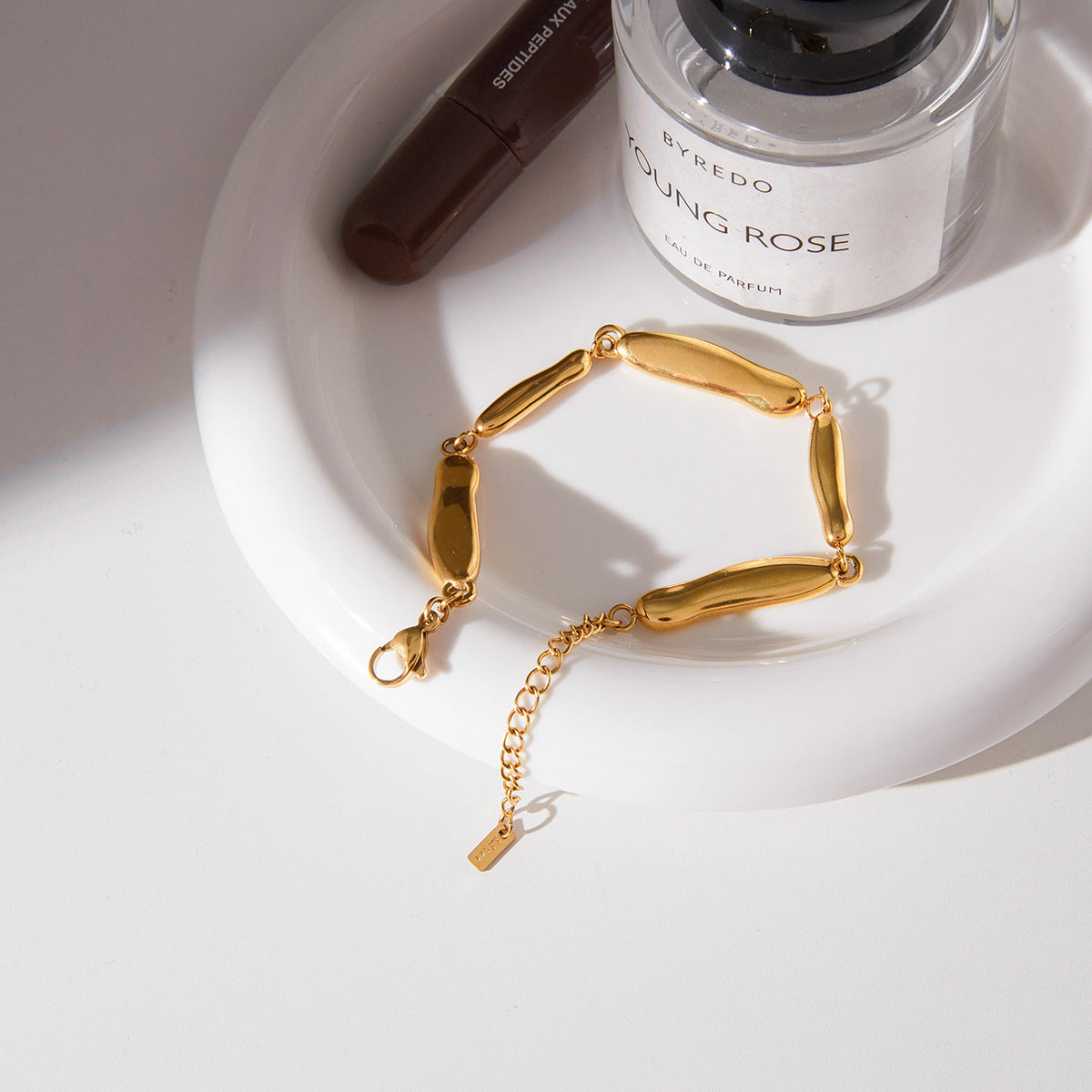 Bracciale da donna in acciaio inossidabile placcato geometrico