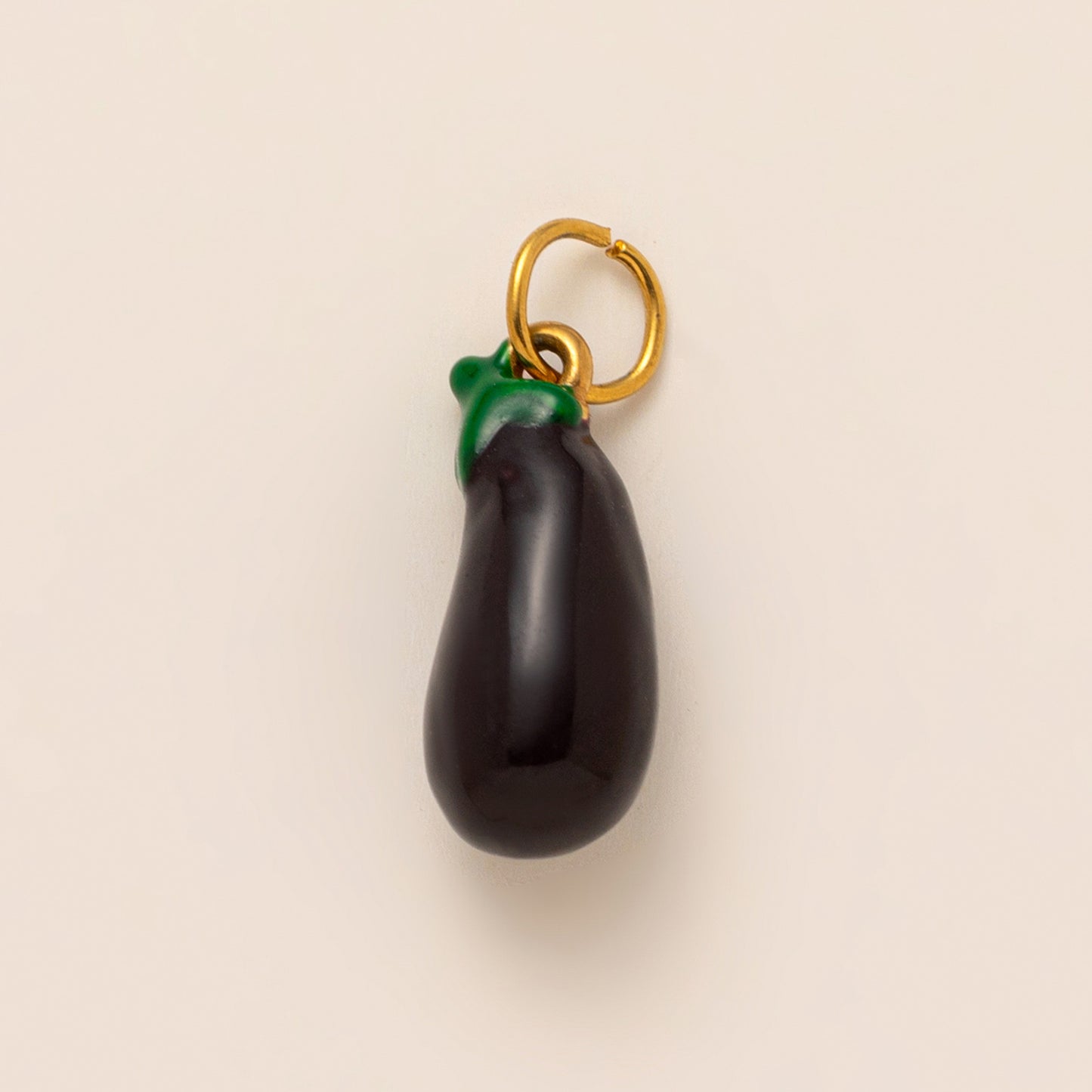 Vintage 18K Gold Plated Stainless Steel Fruit Charm Bar for Women