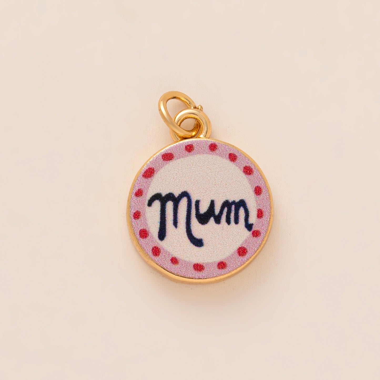 Sweet Floral Heart Brass Plated Drip Oil Charm Bar