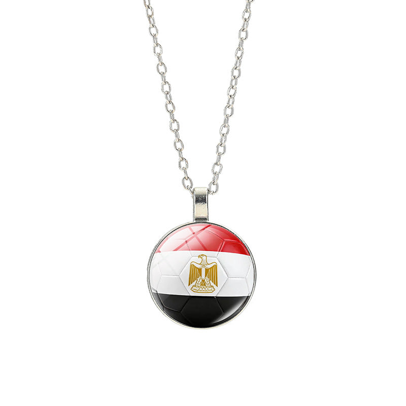 Collana Unisex Casual con Pendente Rotondo Geometrico in Cristallo, Placcato in Lega, con Catena a Cavo