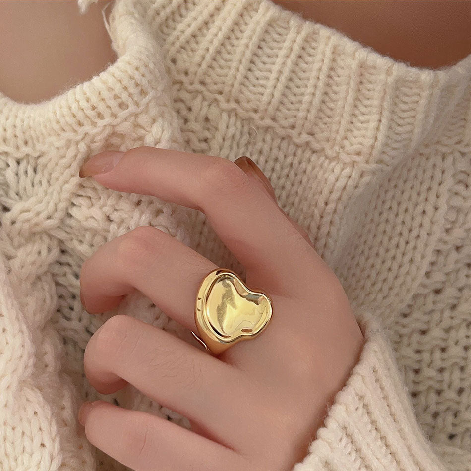 Anello Aperto Geometrico Minimalista da Donna in Argento Sterling 925