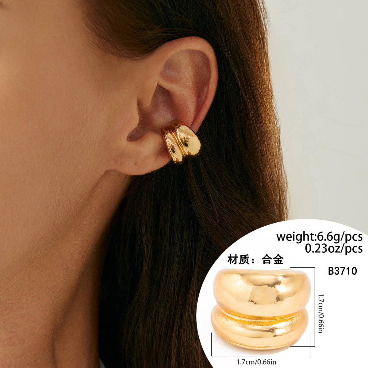 Retro Punk Geometric Drop Earrings in Alloy with Electroplated Finish for Women