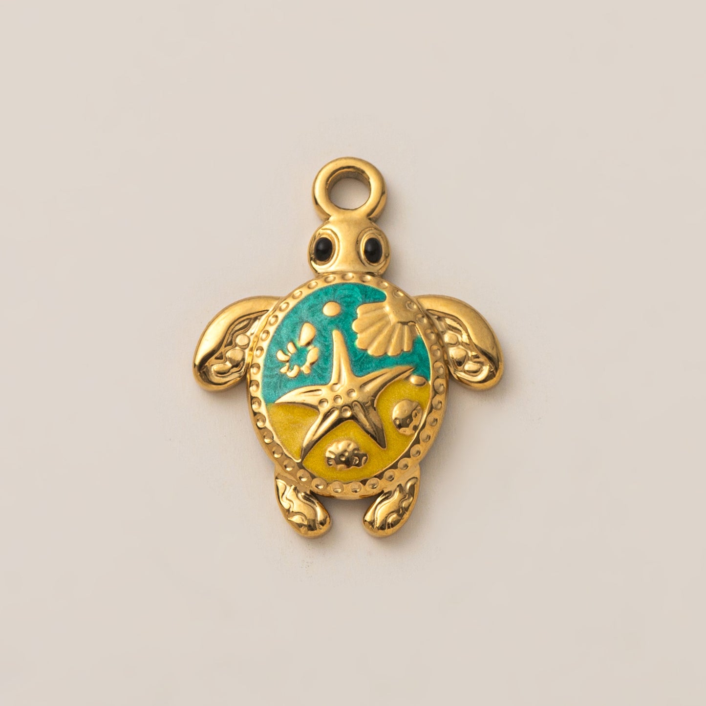 Vintage PVD 18K Gold Plated Stainless Steel Butterfly Geometric Charm Bar