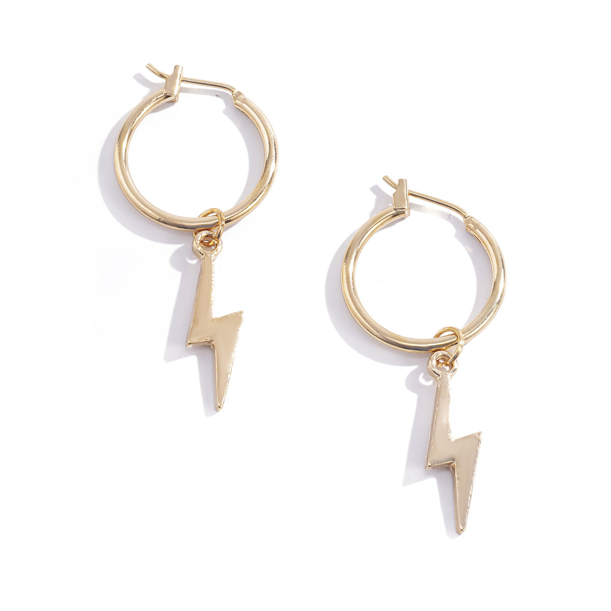 Orecchini geometrici da donna, borchie a goccia con nappine a fulmine minimaliste, gioielli in lega placcata, accessori di moda di tendenza