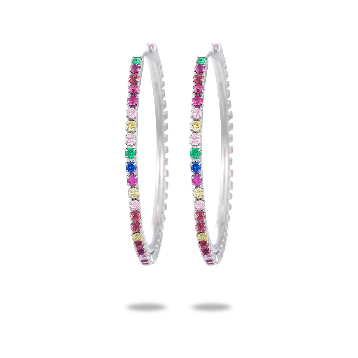Pendientes de Tuerca de Circonita de Círculo Geométrico Chapados en Oro de 18K Minimalistas de Moda para Mujer