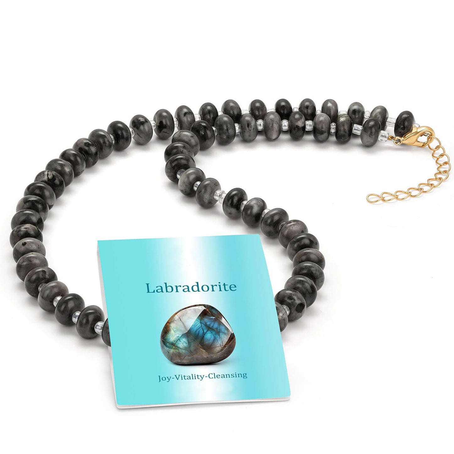Casual 8mm Round Crystal Beaded Necklace for Women