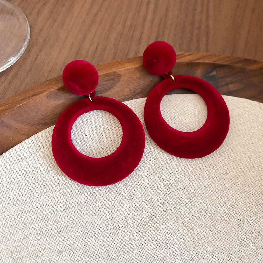 Retro Minimalist Geometric Resin Earrings with Zirconia Accents and 925 Silver Posts for Women