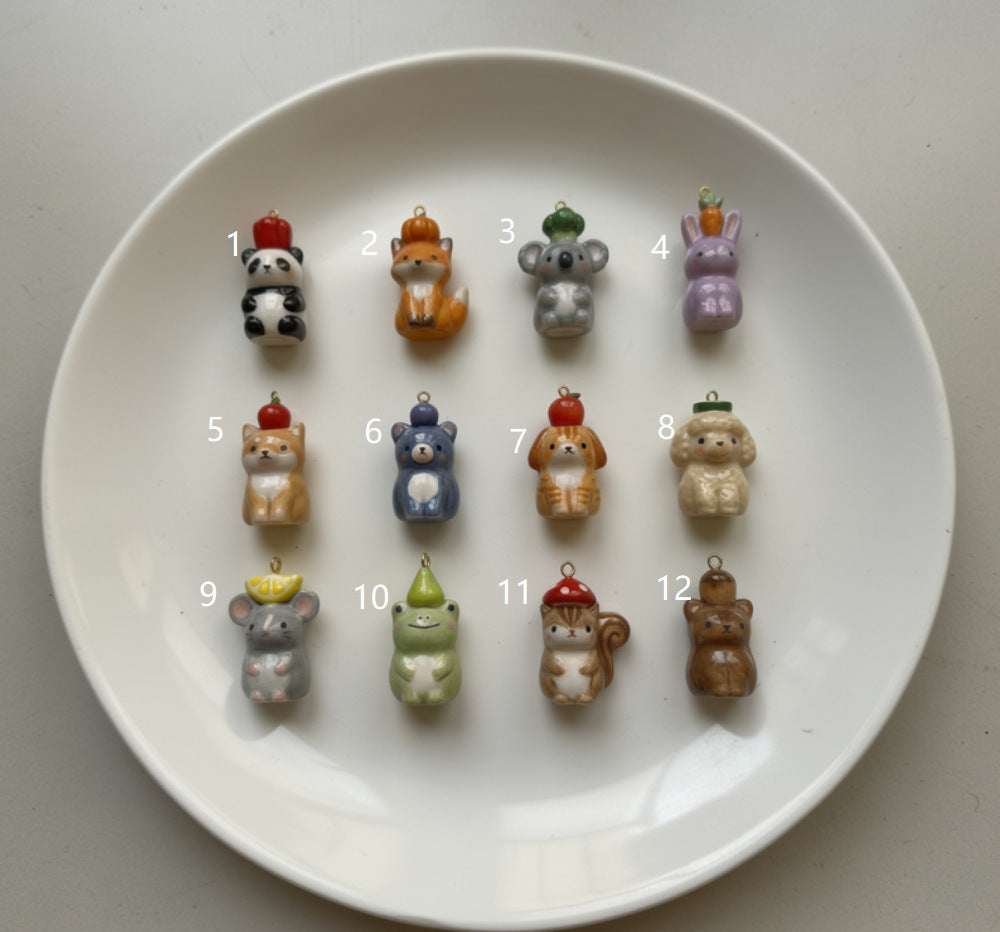 Minimalist Cartoon Animal Pendant Stainless Steel Plated Charm