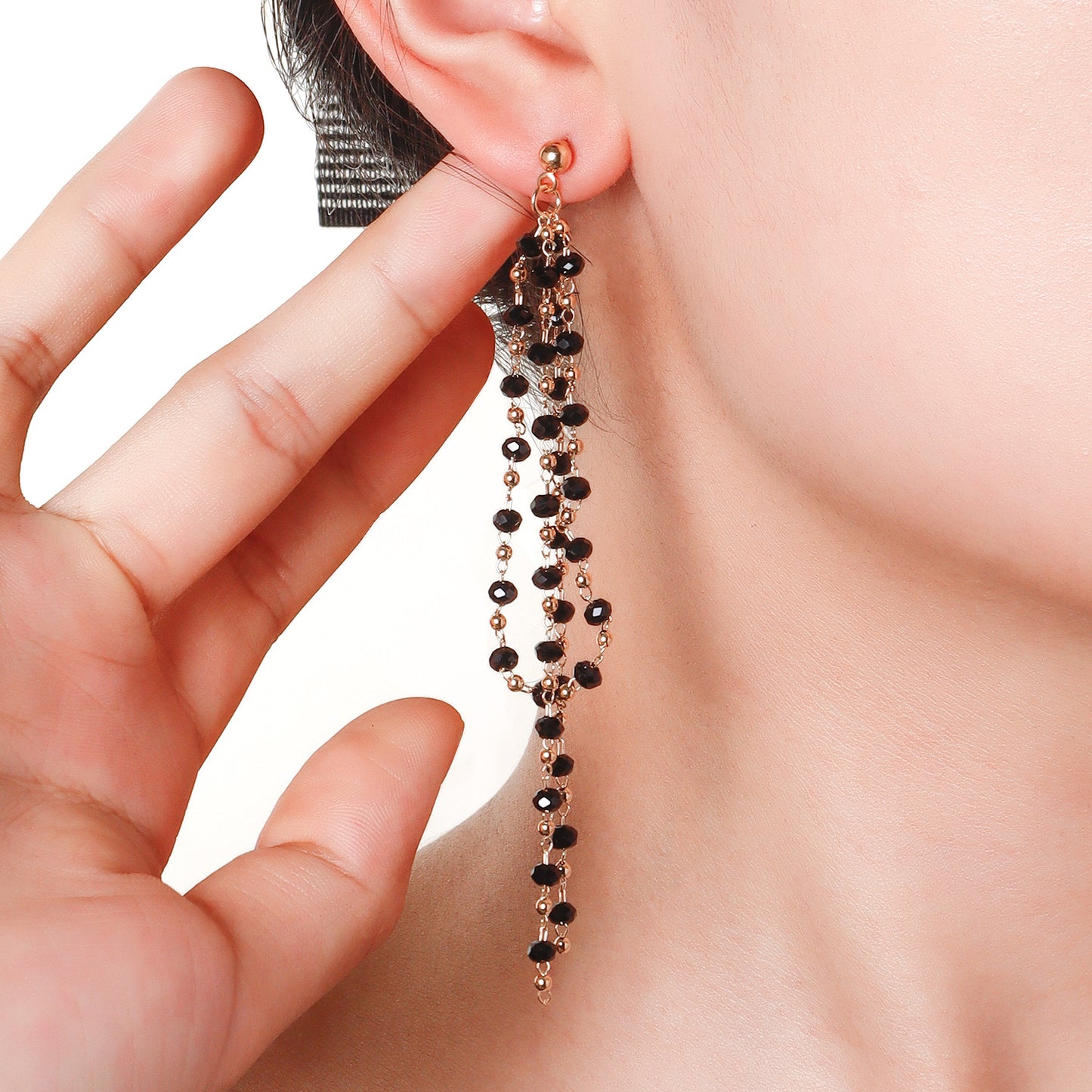 Minimalist Geometric Pendant Earrings with Plated Metal Finish for Women