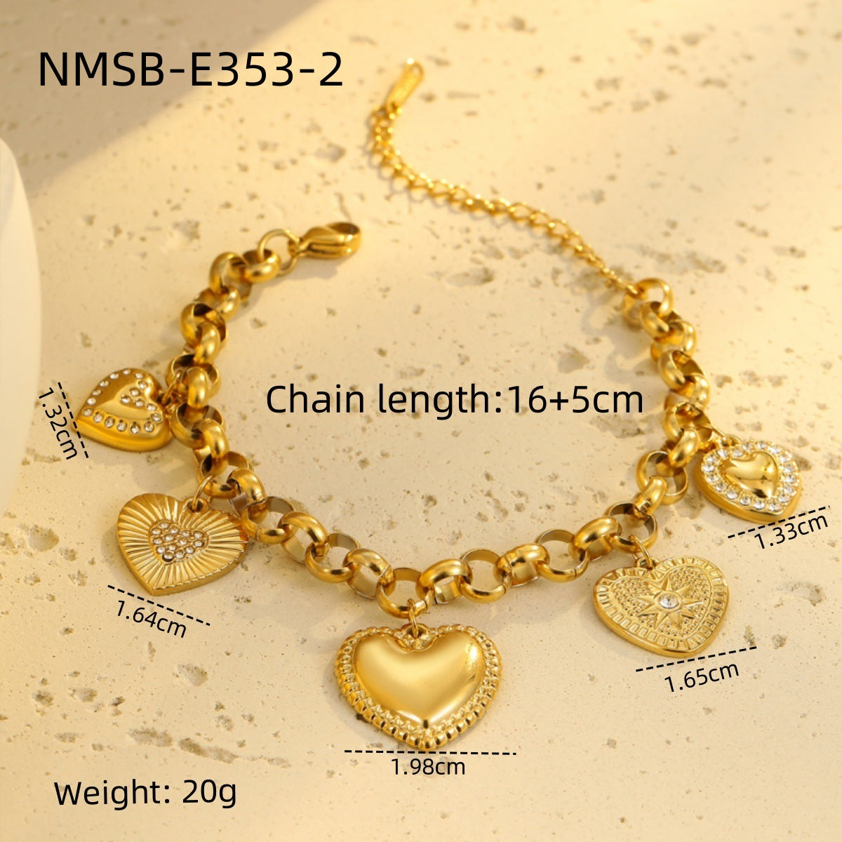 Collana pendente da donna in acciaio inossidabile a forma di cuore, stile minimalista e alla moda, con finitura placcata