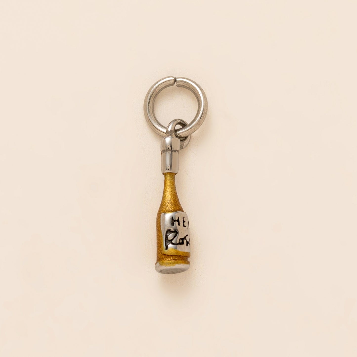 Vintage 18K Gold Plated Stainless Steel Fruit Charm Bar for Women