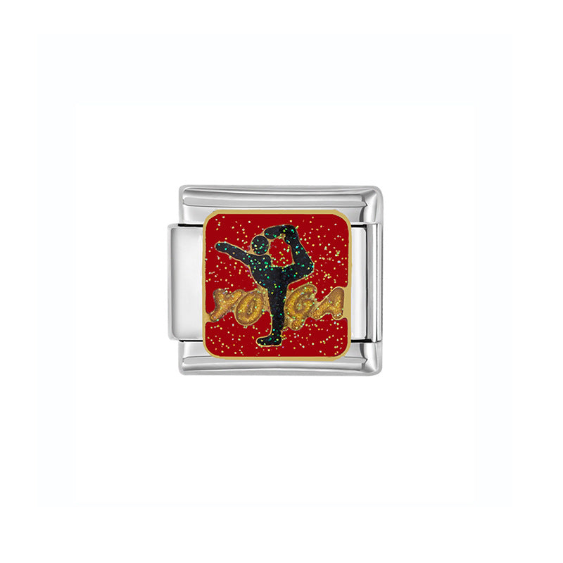 Sweet Cartoon Plated Stainless Steel DIY Charm Bar Bracelet Unisex