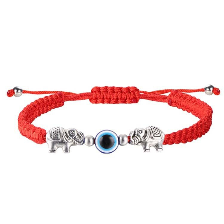 Vintage Bohemian Geometric Evil Eye Woven Rope Bracelet Unisex Adjustable Handmade Bangle