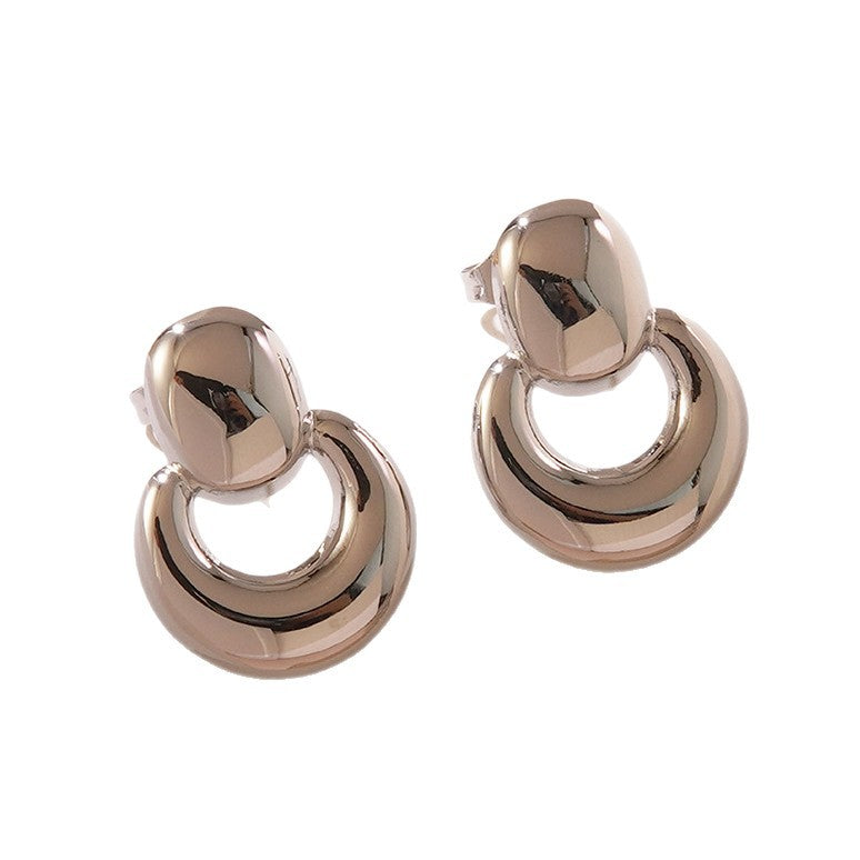Elegant Geometric Star Stainless Steel Stud Earrings for Women